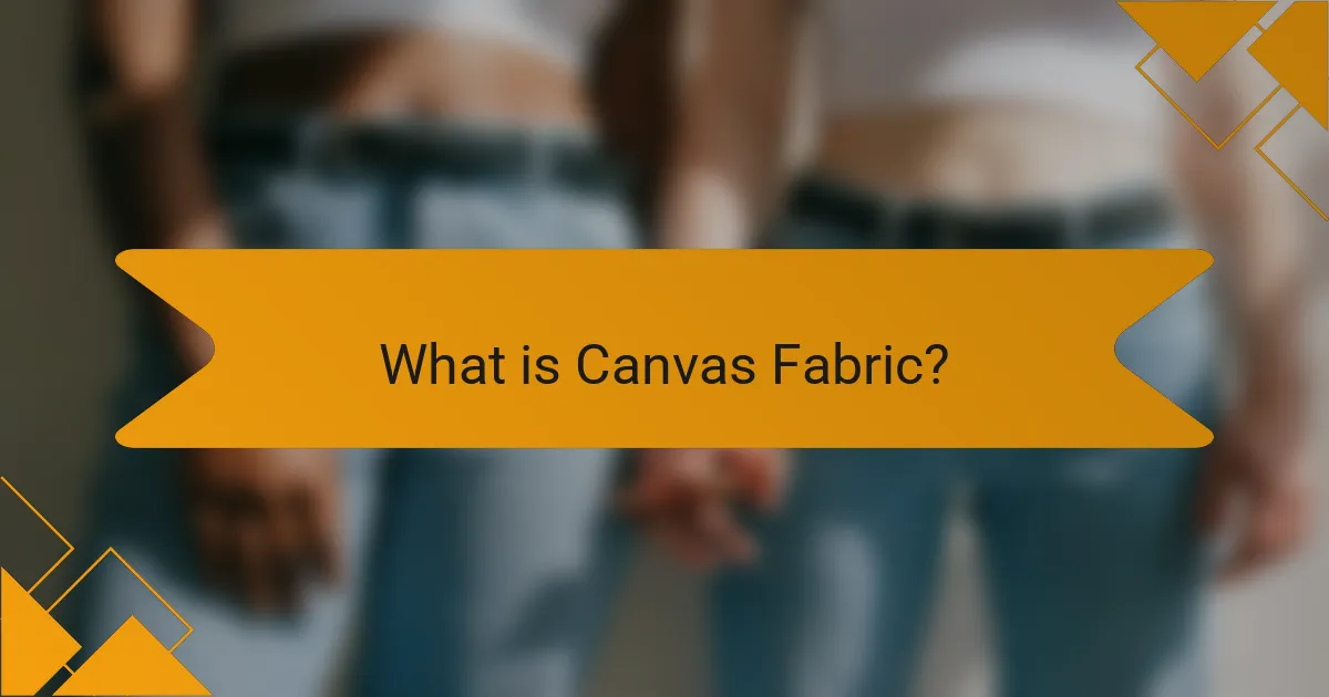 What is Canvas Fabric?