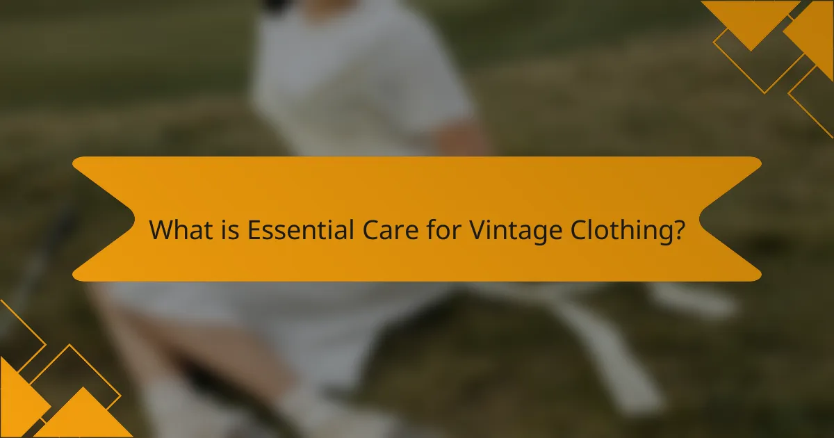 What is Essential Care for Vintage Clothing?